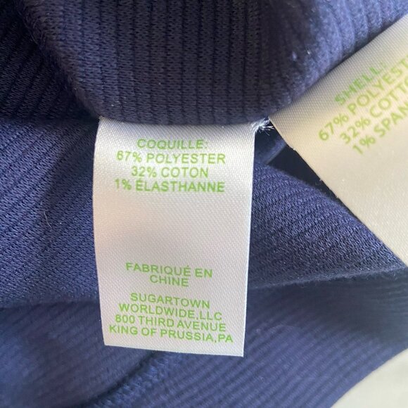 Lilly Pulitzer Charlena Navy Blue Shift Dress Size XXS Gold Button Ribbed Resort - Picture 7 of 9